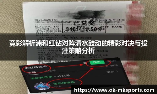 竞彩解析浦和红钻对阵清水鼓动的精彩对决与投注策略分析
